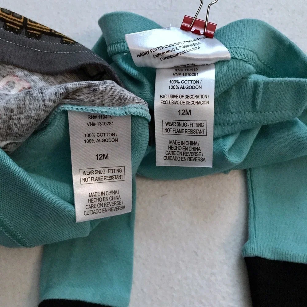 Harry Potter NWOT Pajama Set Unisex Babies 12M